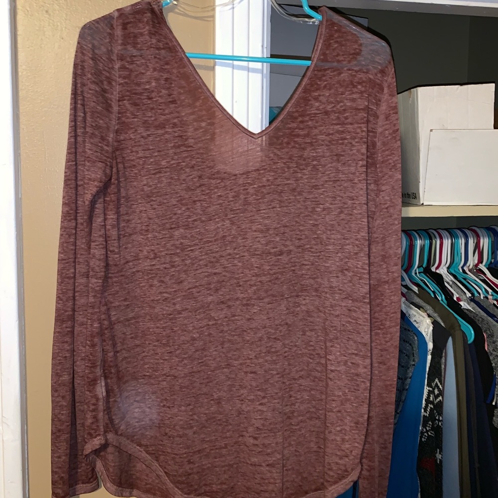 Long sleeve maroon shirt